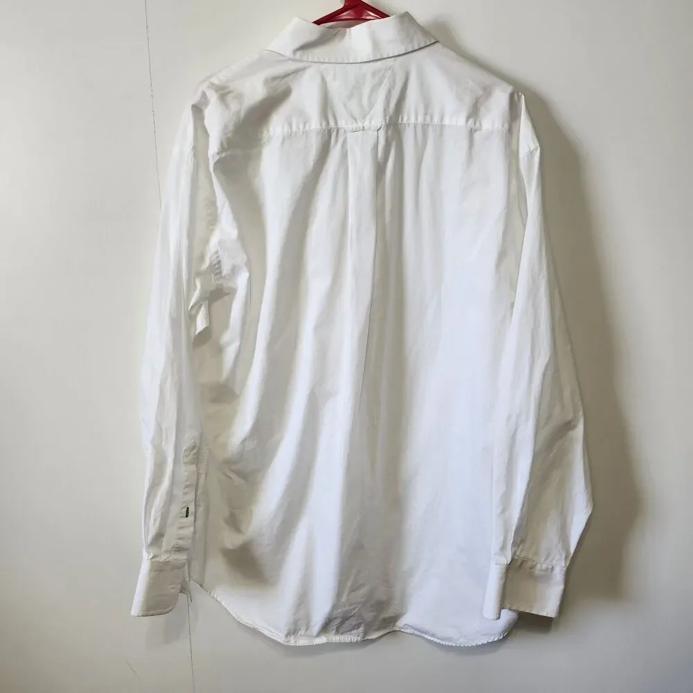 Tommy Hilfiger White Button Shirt Mens XL Vintage 2006 Long Sleeve Cotton Y2K - Picture 4 of 12